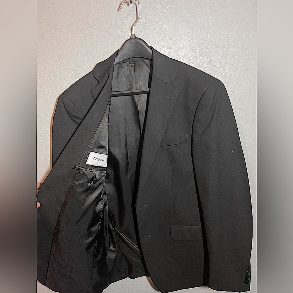 Black Calvin Klein Dress Coat